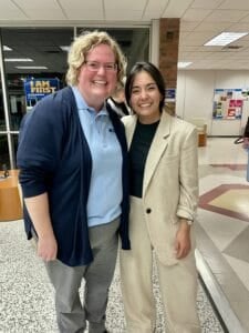 Courtney Wallace with author.