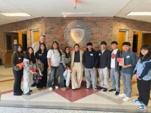 New Philadelphia students with Elizabeth